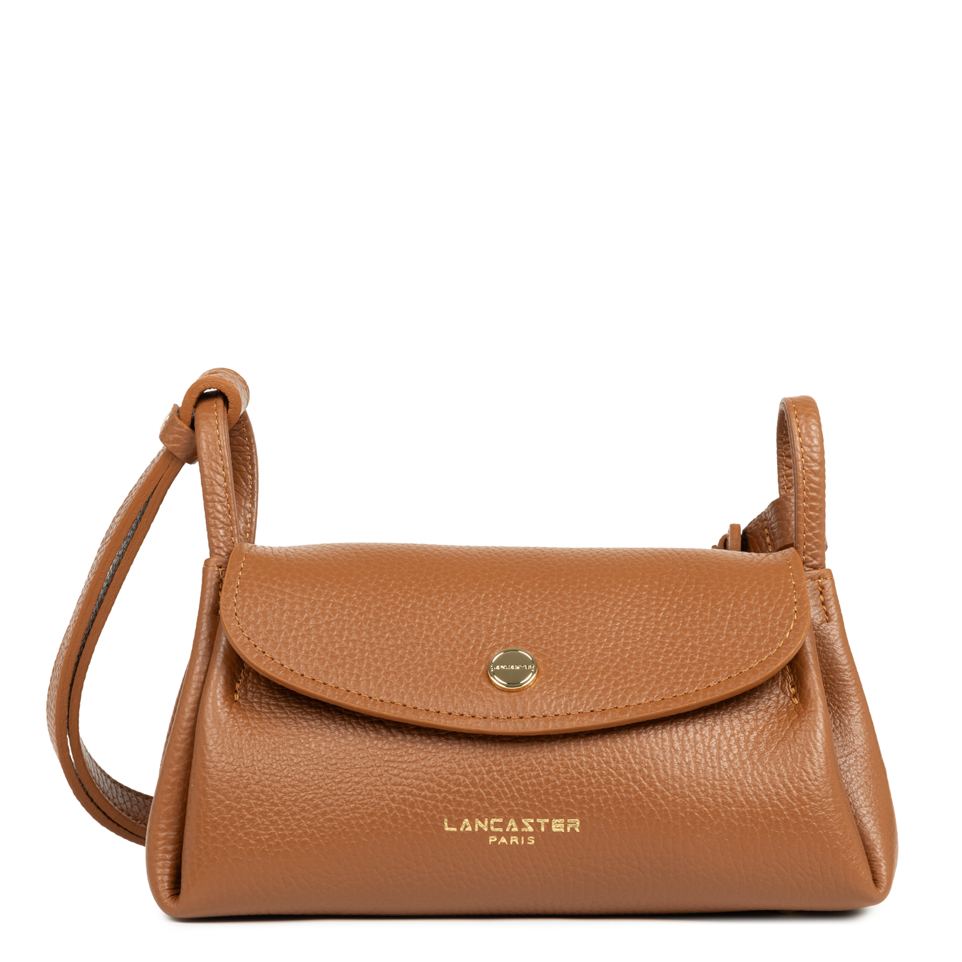 petit sac trotteur - accordéon double #couleur_camel-in-orange