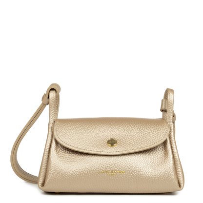 petit sac trotteur - accordéon double #couleur_or-ple-in-nude