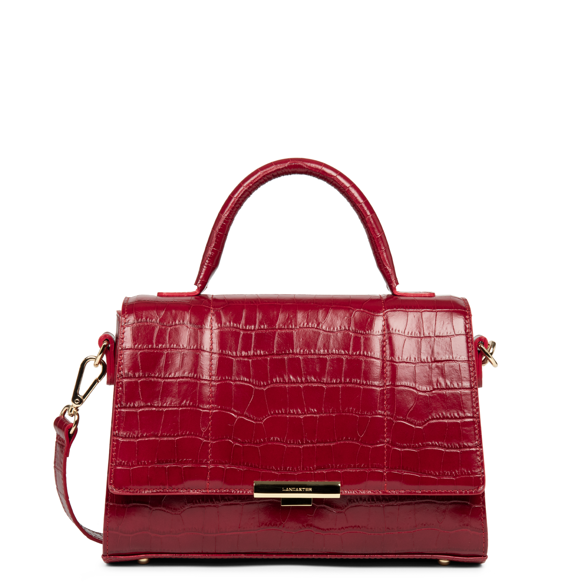 sac à main - exo trinity #couleur_carmin-croco