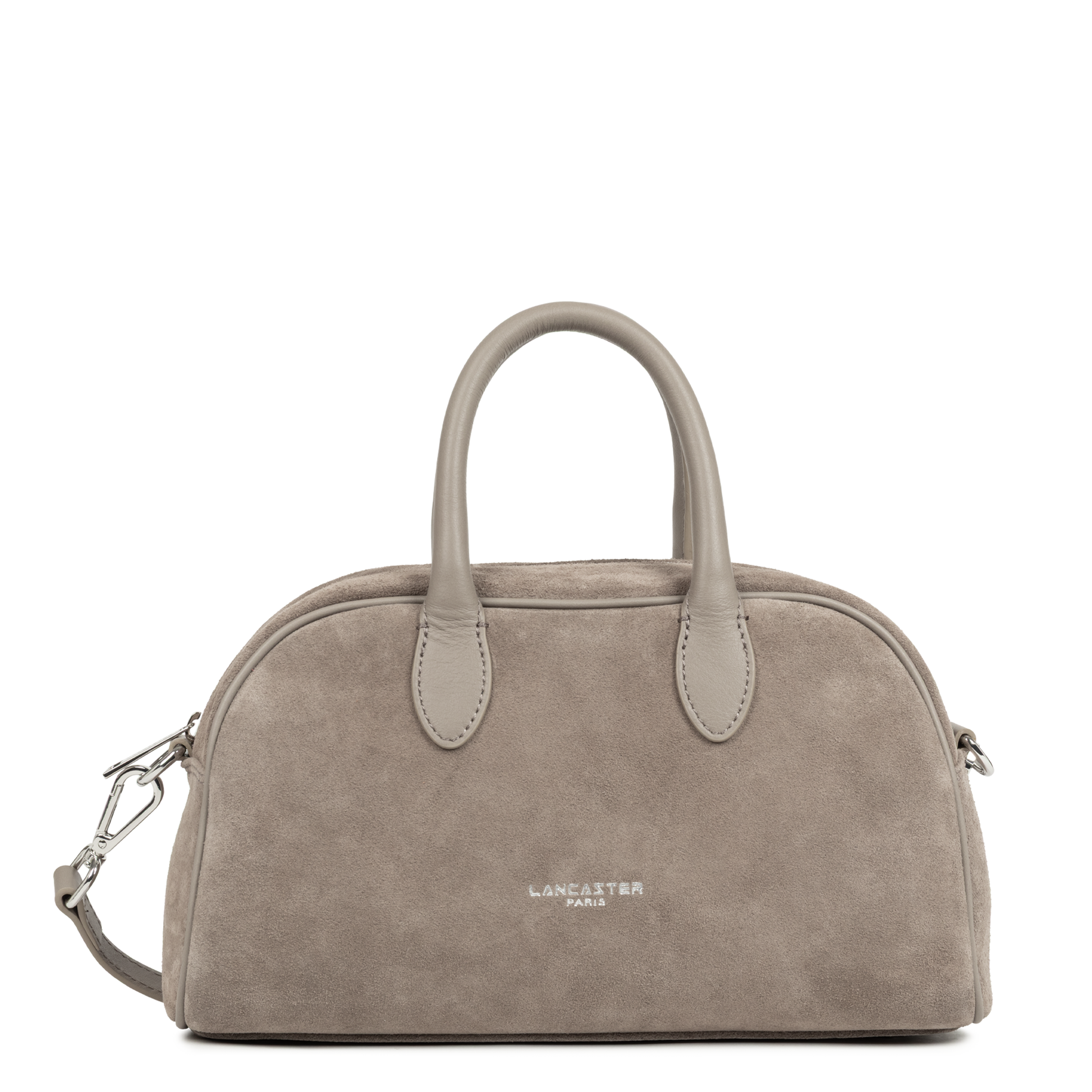 sac à main bowling - suède #couleur_galet-fonc