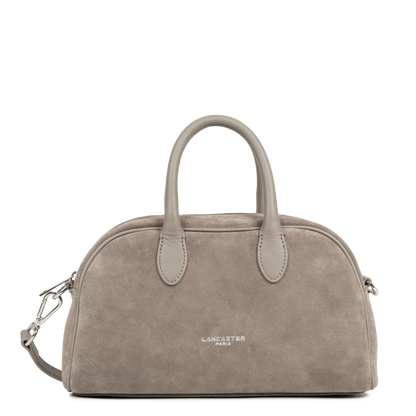 sac à main bowling - suède #couleur_galet-fonc