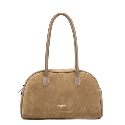 grand sac cabas épaule - suède #couleur_sable