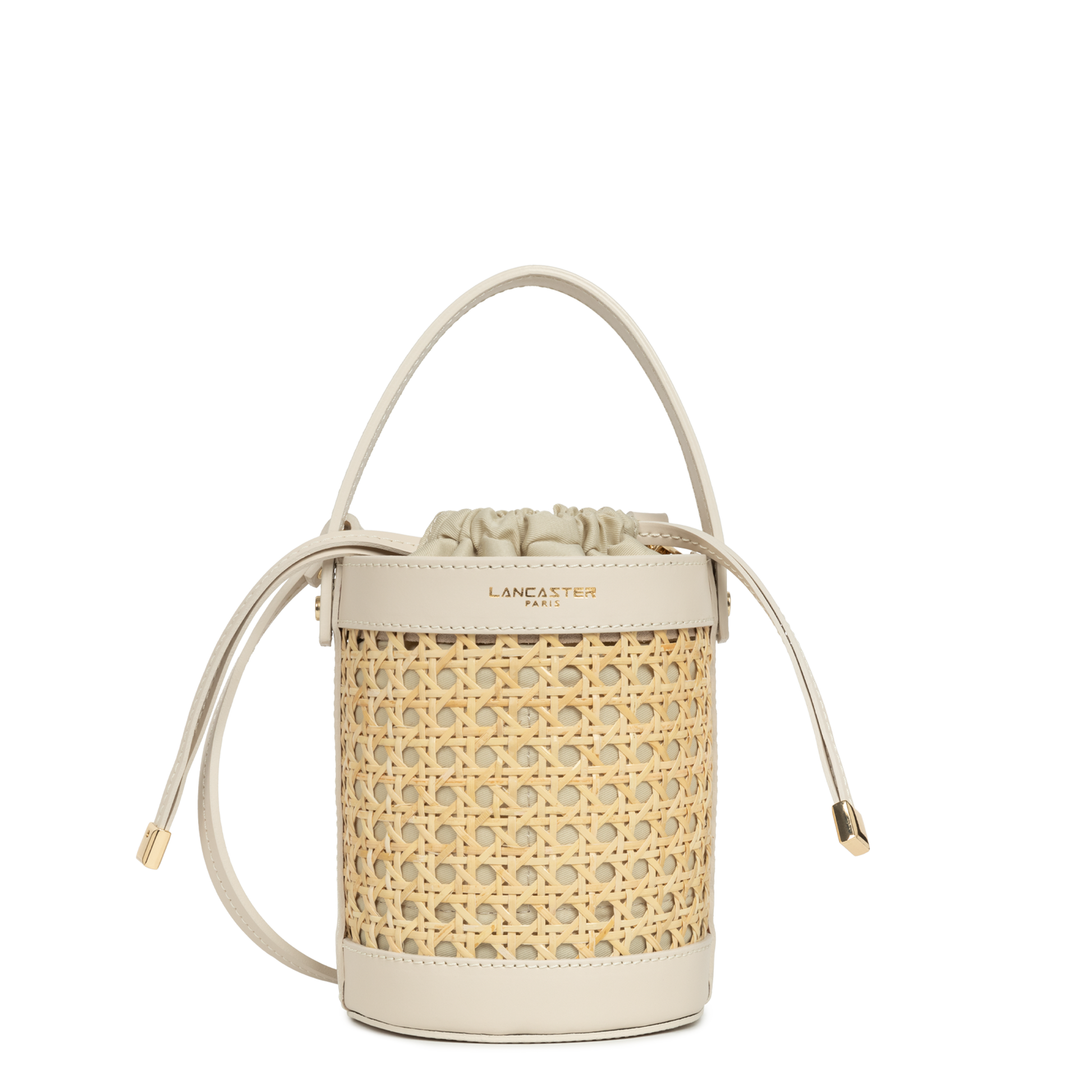 petit sac seau - cannage rotin #couleur_beige