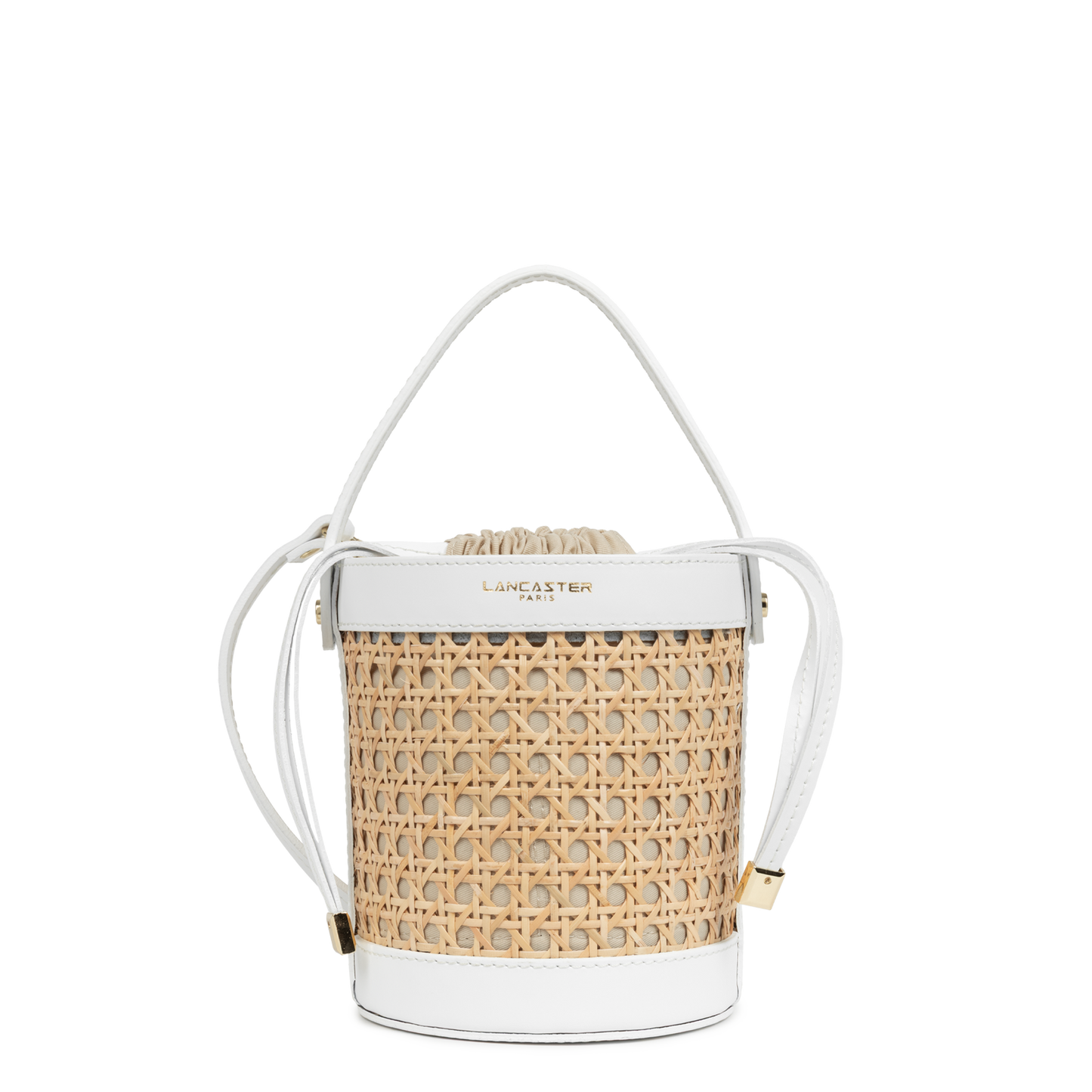 petit sac seau - cannage rotin #couleur_blanc