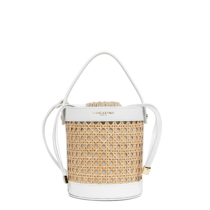petit sac seau - cannage rotin #couleur_blanc