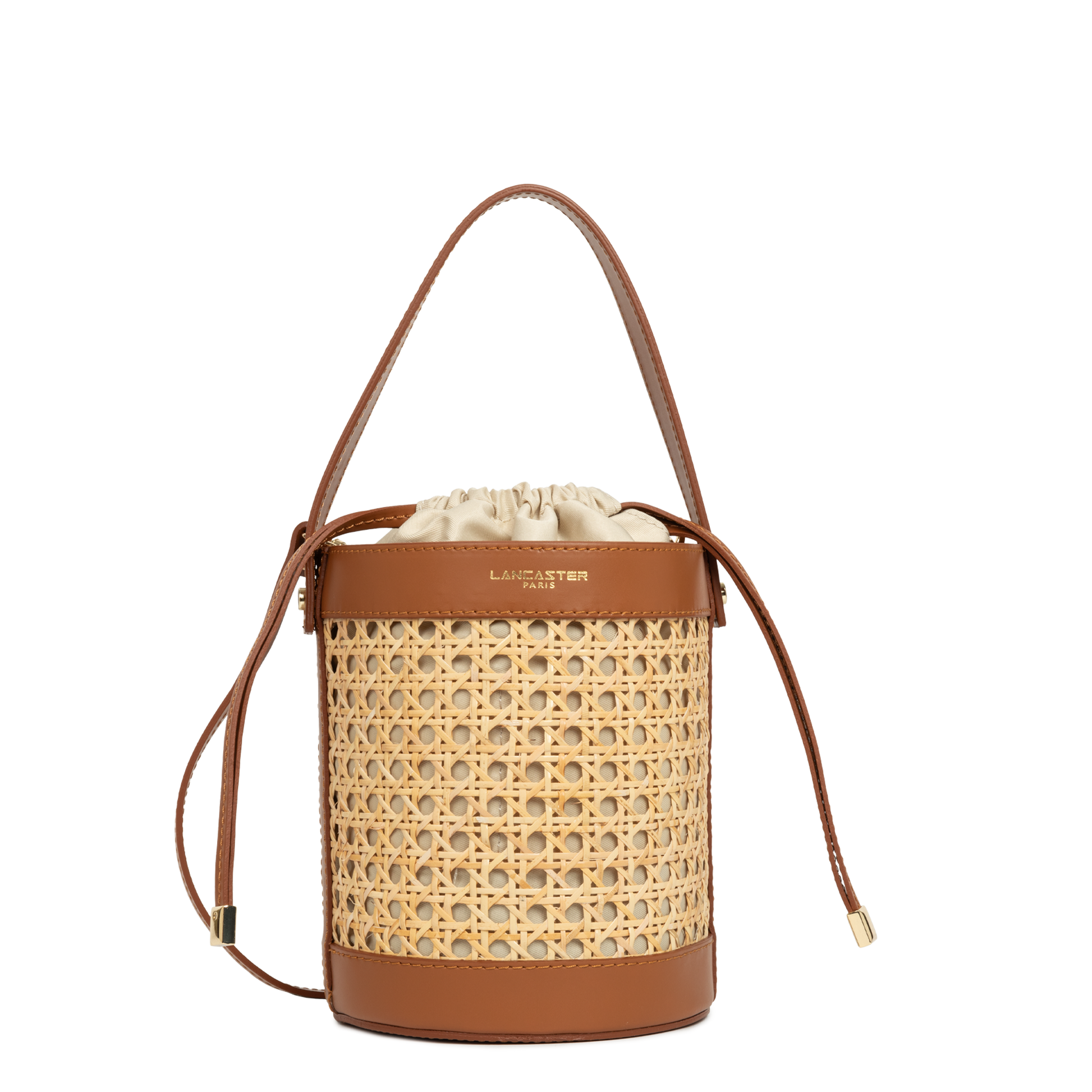 sac seau - cannage rotin #couleur_camel