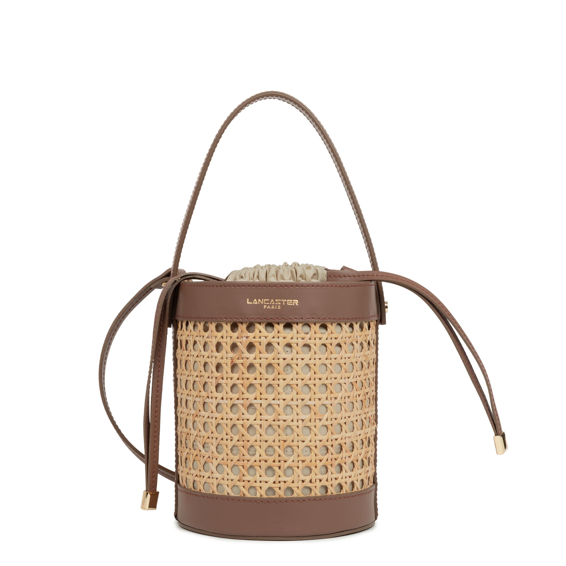 sac seau - cannage rotin #couleur_marron