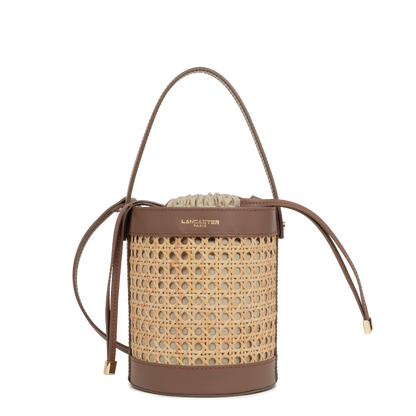 sac seau - cannage rotin #couleur_marron
