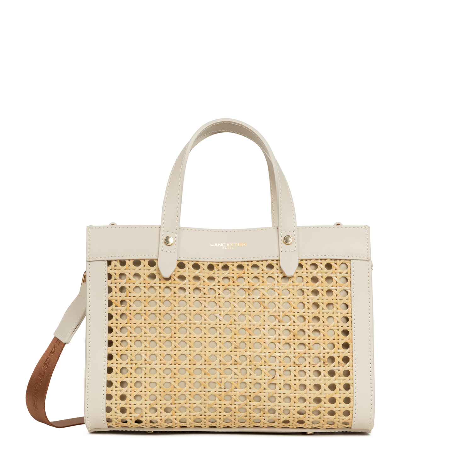 petit sac cabas main - cannage rotin #couleur_beige