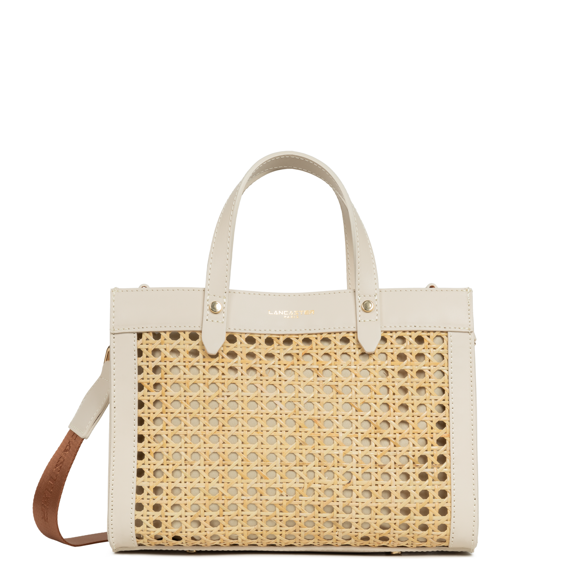 petit sac cabas main - cannage rotin #couleur_beige