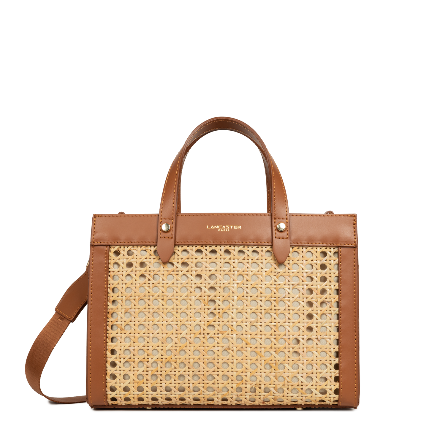 petit sac cabas main - cannage rotin #couleur_camel