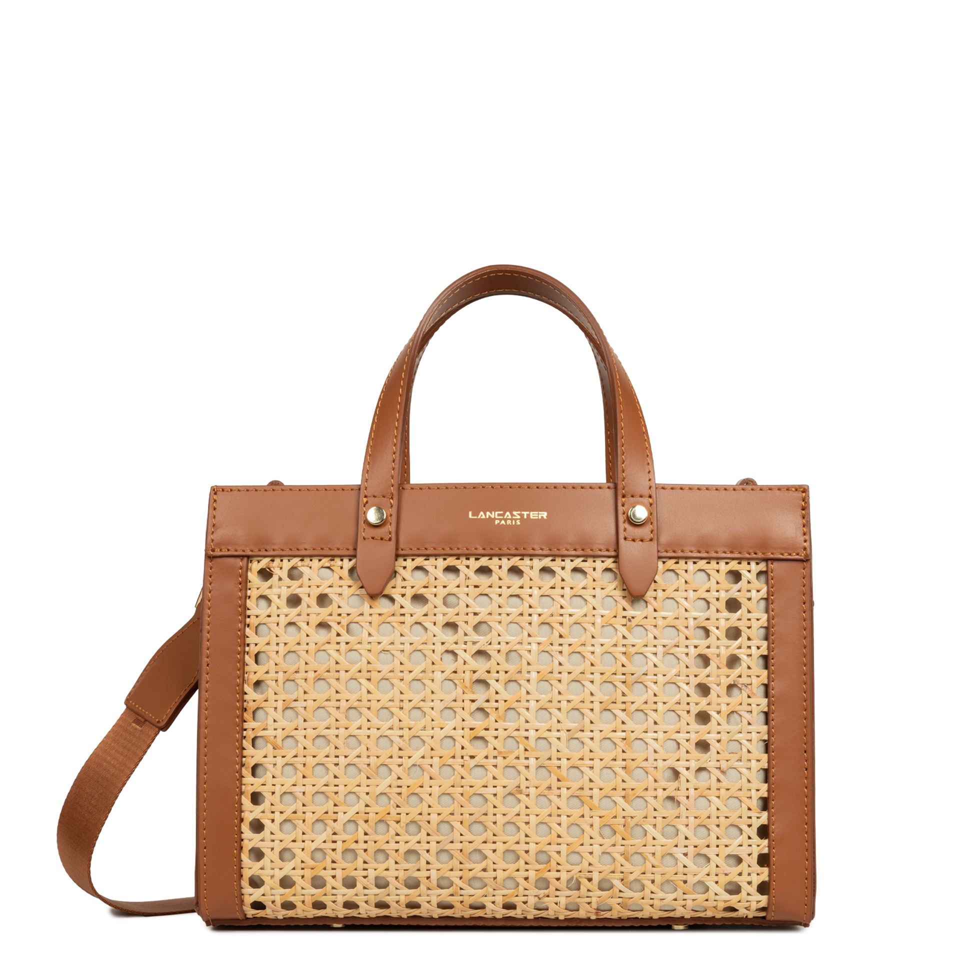petit sac cabas main - cannage rotin #couleur_camel