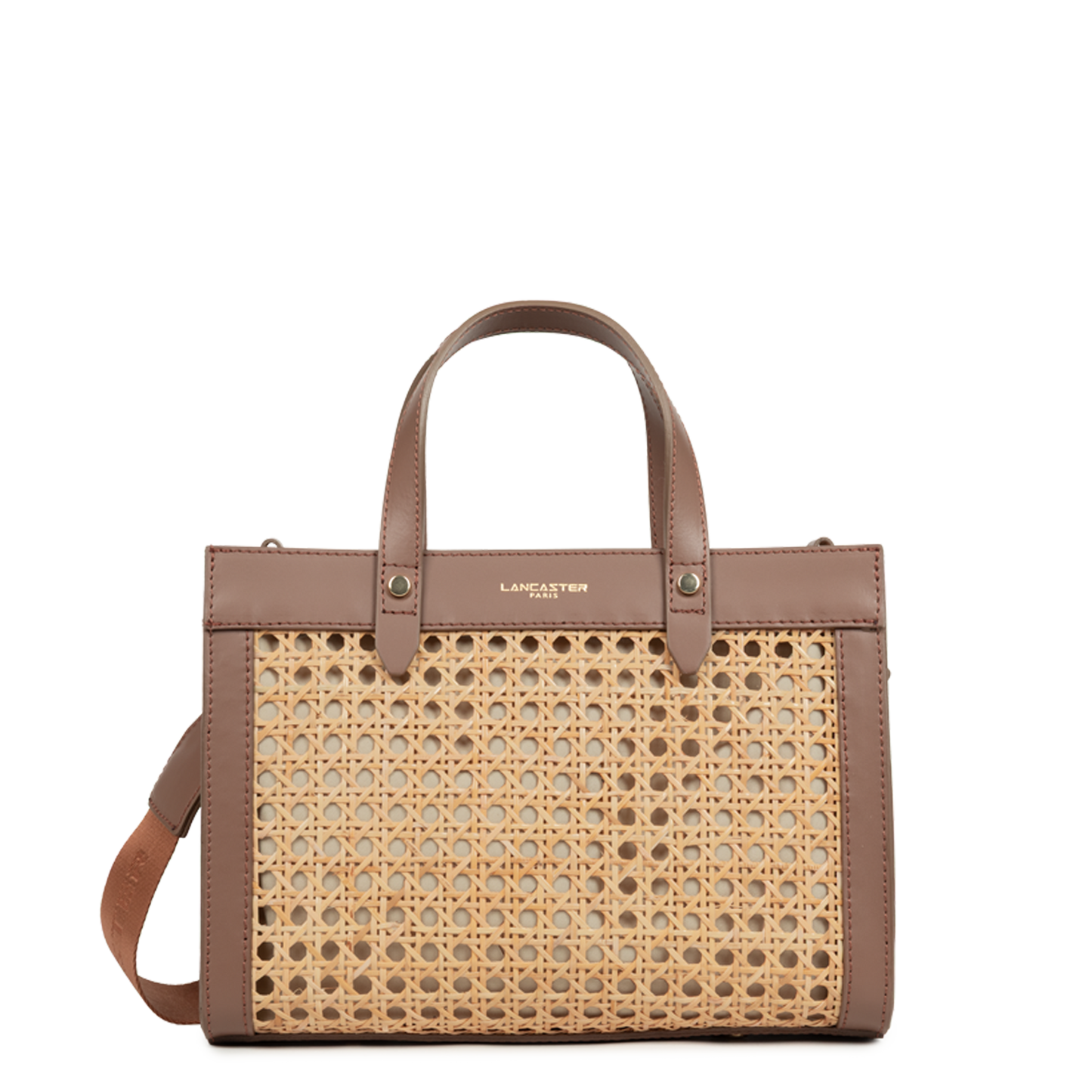petit sac cabas main - cannage rotin #couleur_marron