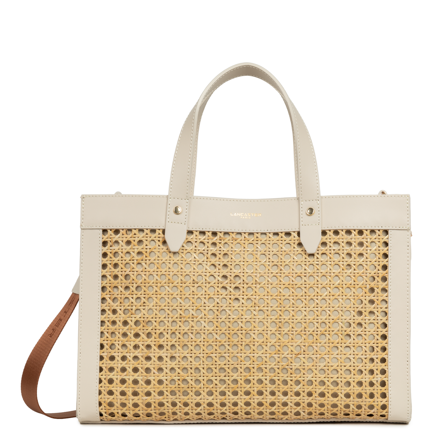 sac cabas main - cannage rotin #couleur_beige