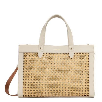 sac cabas main - cannage rotin #couleur_beige