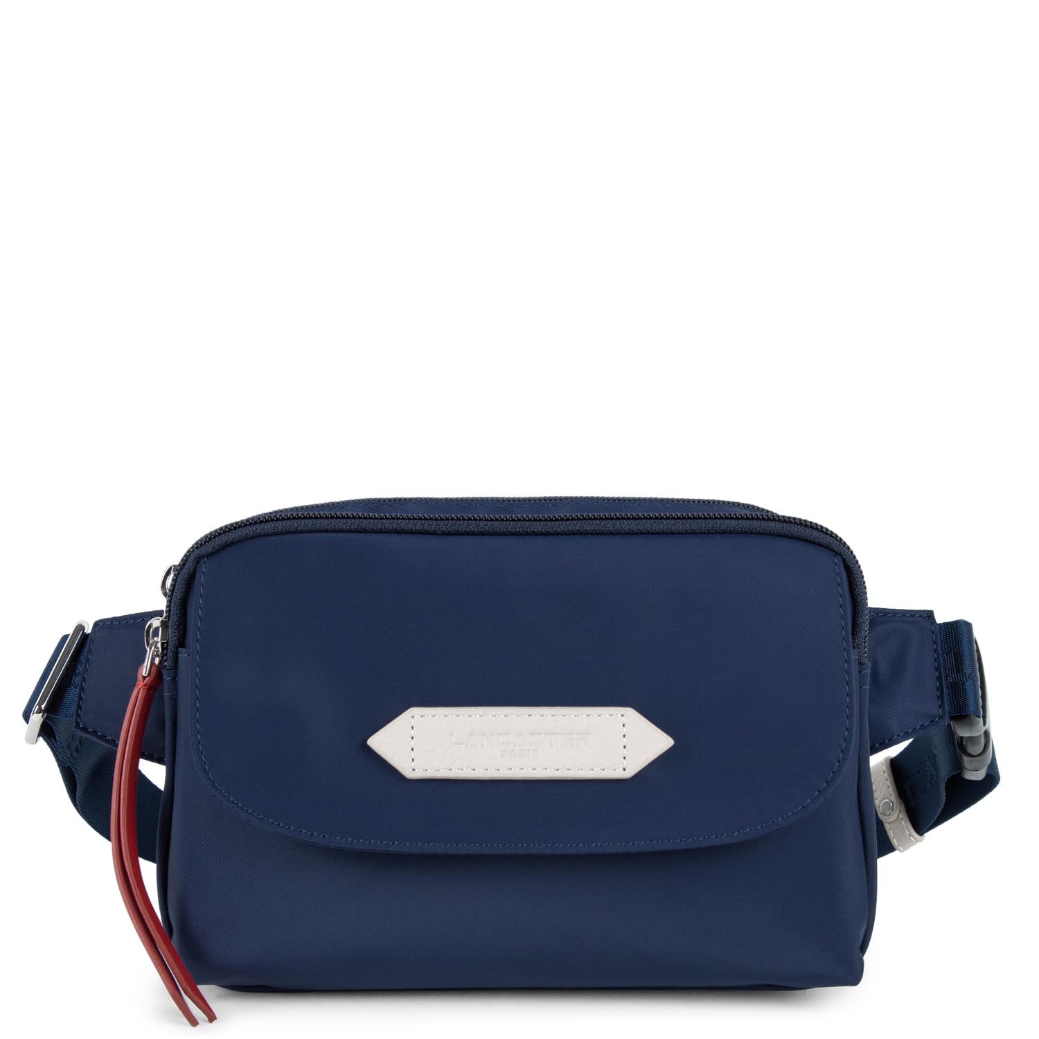 sac porté ceinture - basic sport #couleur_bleu-fonc-beige-rouge