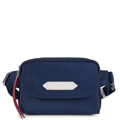 sac porté ceinture - basic sport #couleur_bleu-fonc-beige-rouge