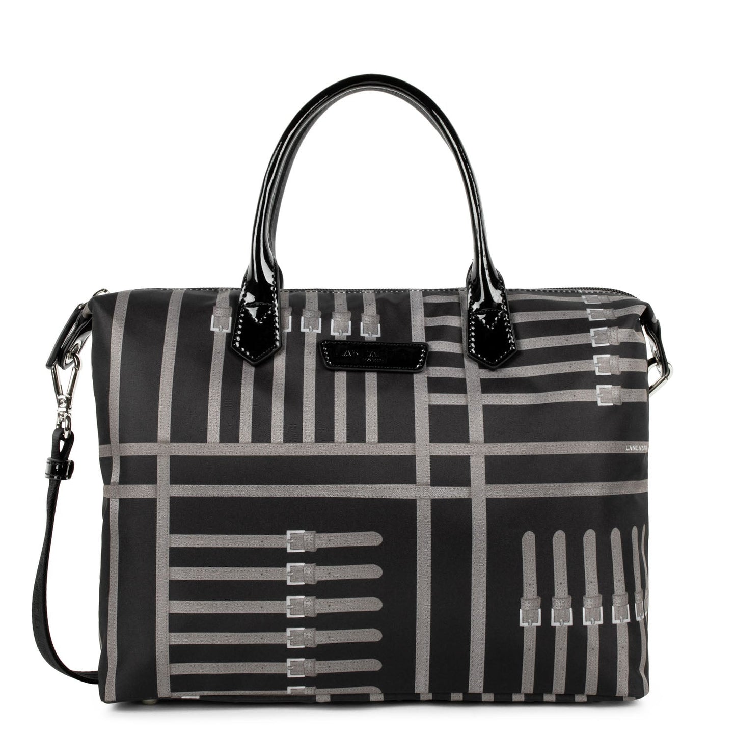 sac à main - basic verni #couleur_noir-taupe