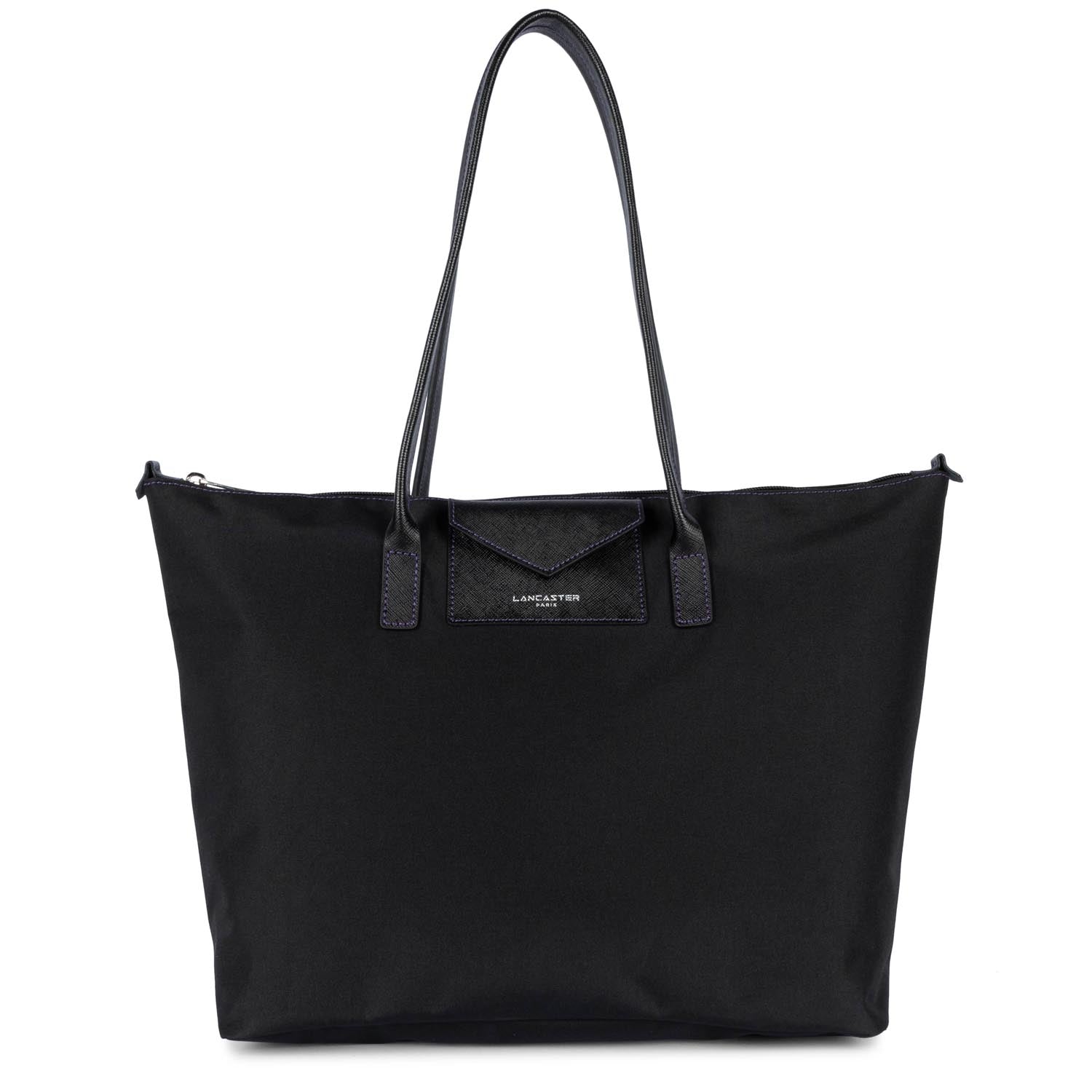 grand sac cabas épaule - smart kba #couleur_noir-violet