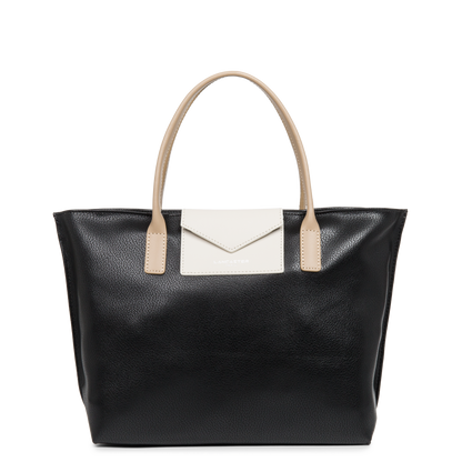 sac à main - maya #couleur_noir-ecru-nude