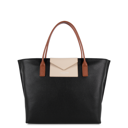 sac à main - maya #couleur_noir-galet-ros-cognac