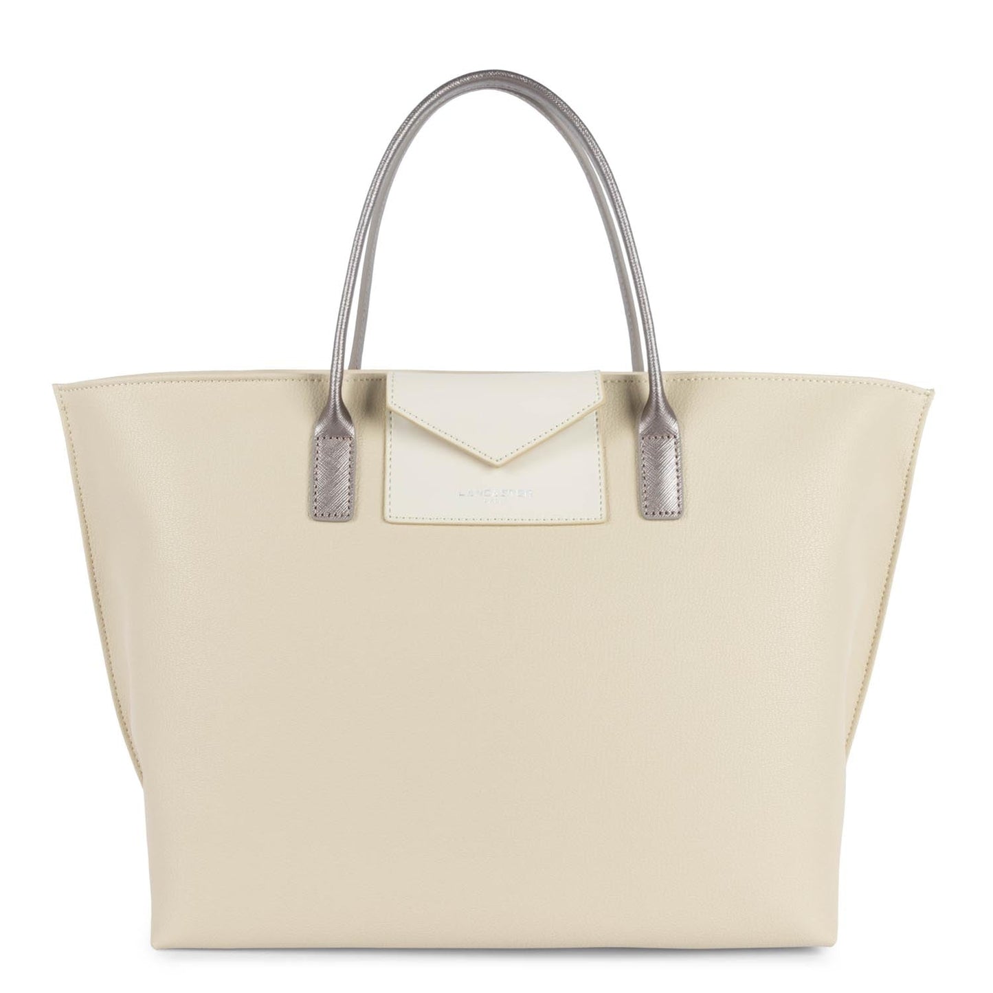 grand sac cabas main - maya #couleur_beige-ecru-or-rose