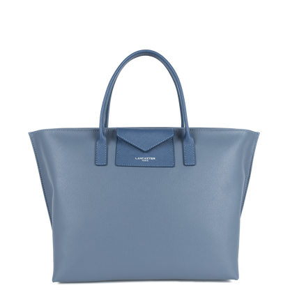 grand sac cabas main - maya #couleur_bleu-cendre