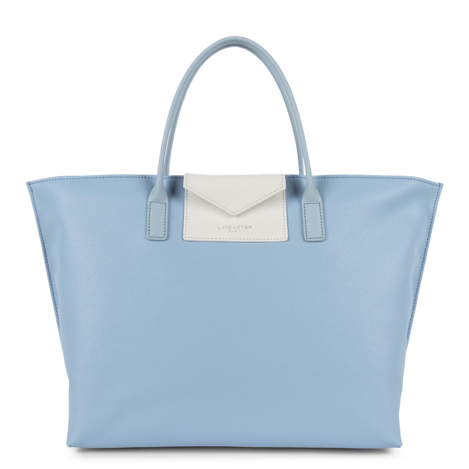 grand sac cabas main - maya #couleur_bleu-ciel-ivoire-bleu-cendre