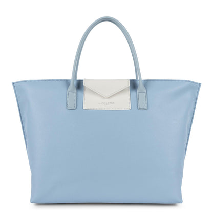 grand sac cabas main - maya #couleur_bleu-ciel-ivoire-bleu-cendre