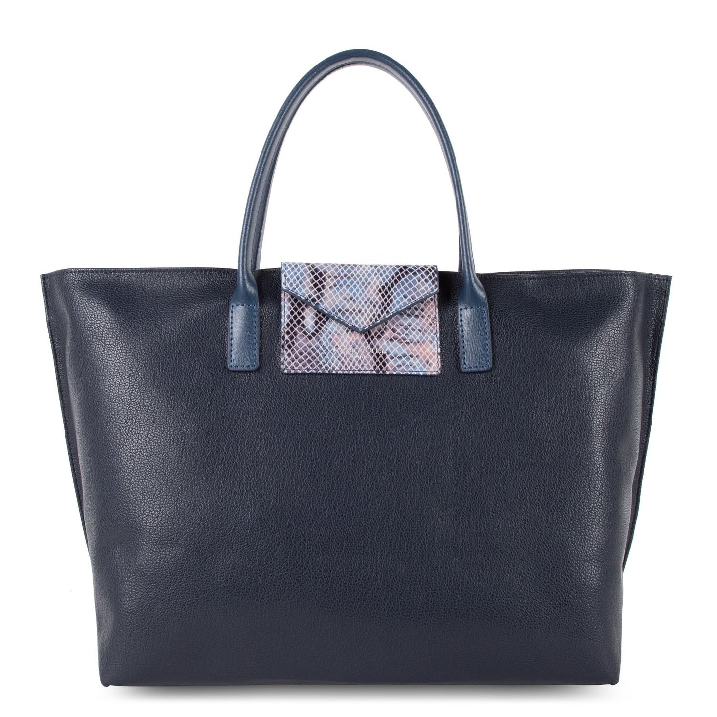 grand sac cabas main - maya #couleur_bleu-fonc-python