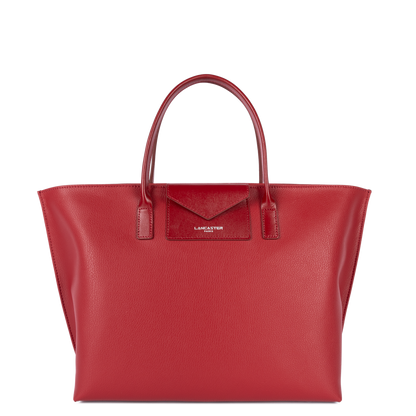 grand sac cabas main - maya #couleur_carmin