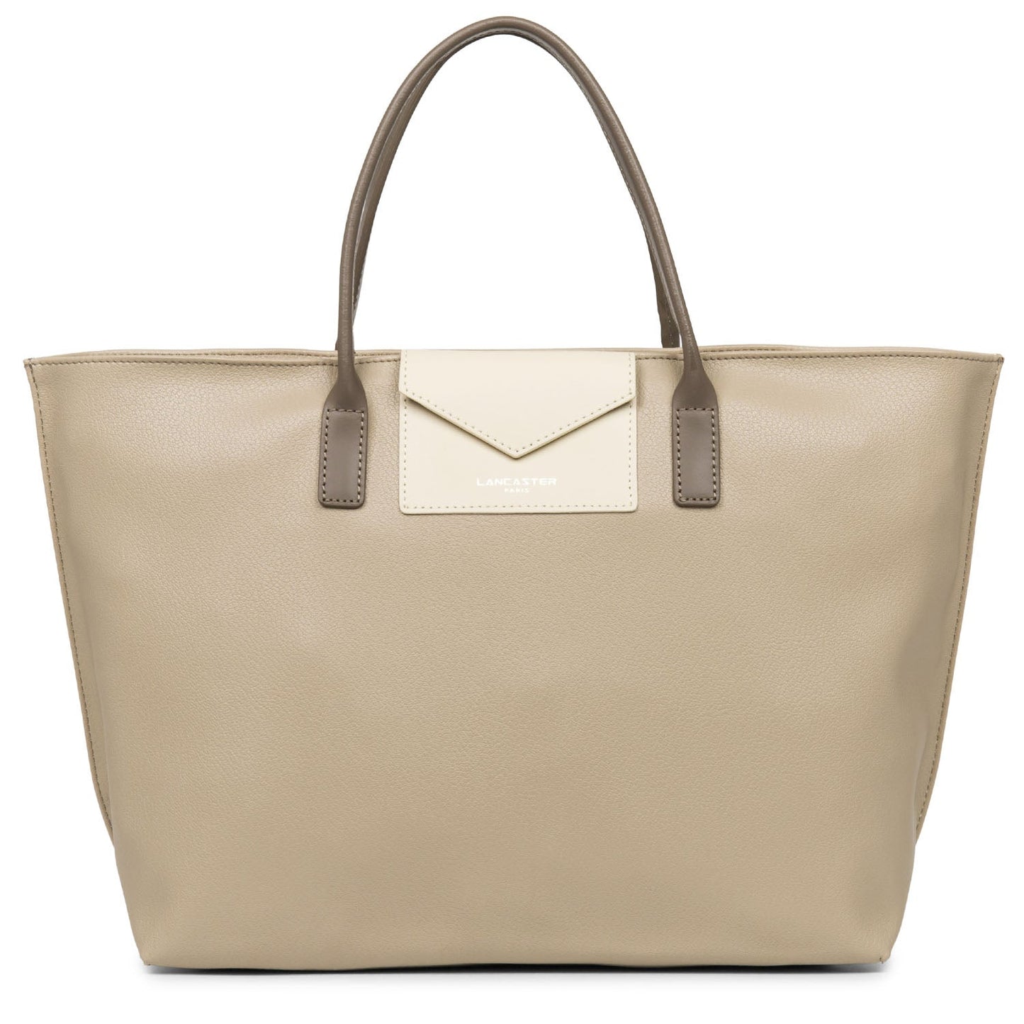 grand sac cabas main - maya #couleur_galet-ivoire-taupe
