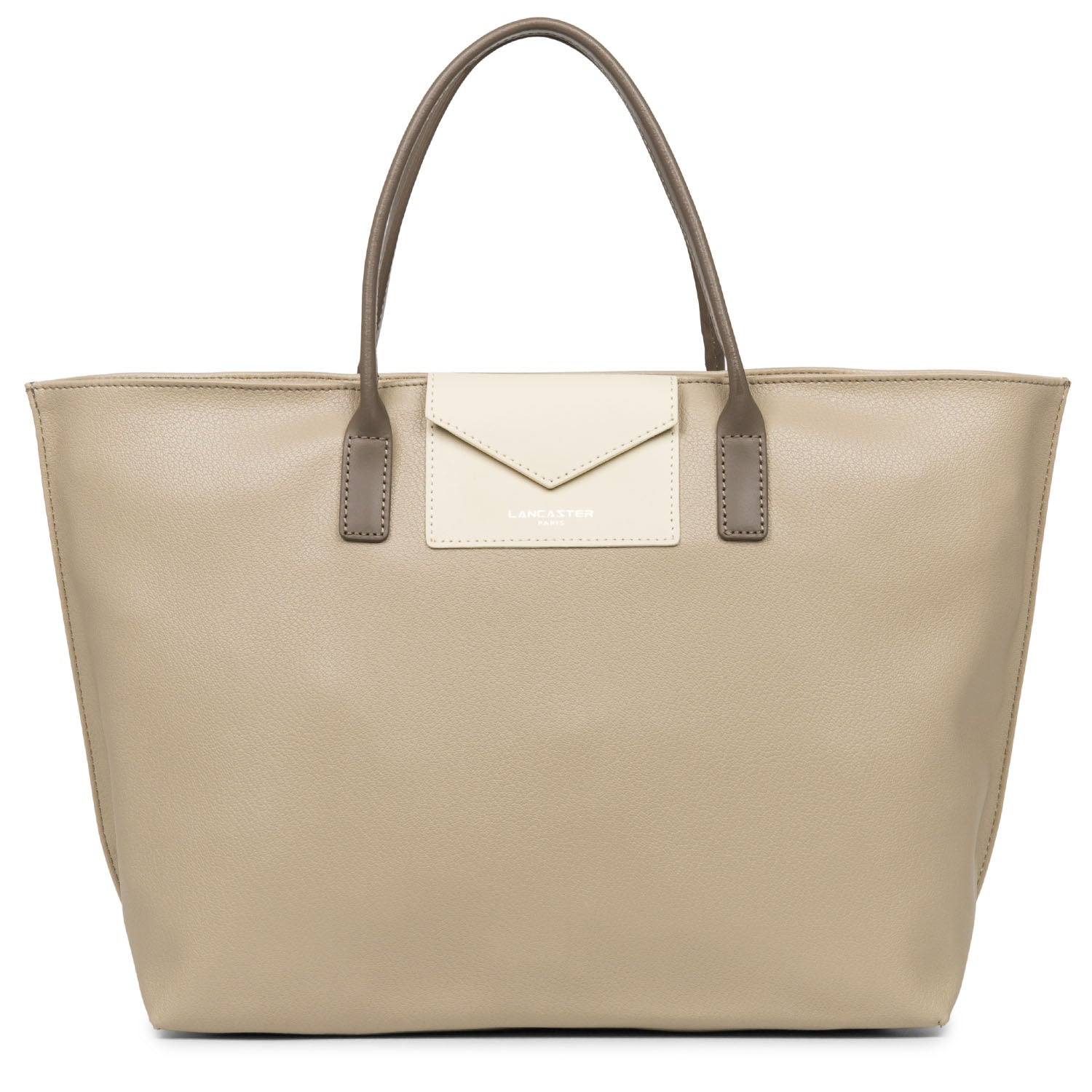 grand sac cabas main - maya #couleur_galet-ivoire-taupe