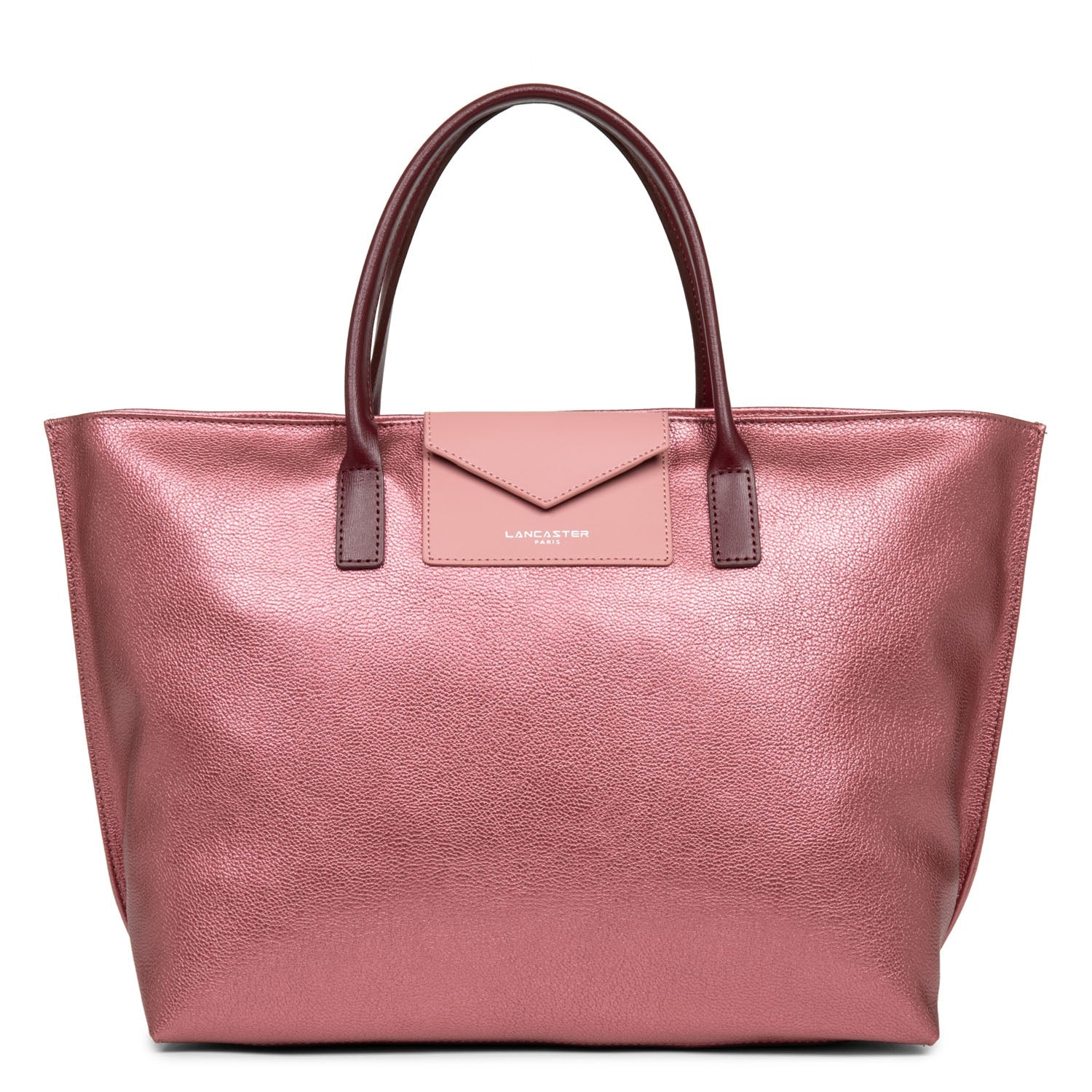 grand sac cabas main - maya #couleur_grenat-rose-antique-bordeaux
