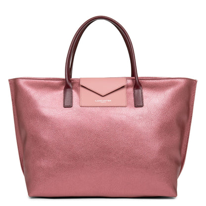 grand sac cabas main - maya #couleur_grenat-rose-antique-bordeaux