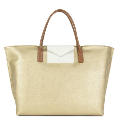 grand sac cabas main - maya #couleur_or-mat-beige-camel