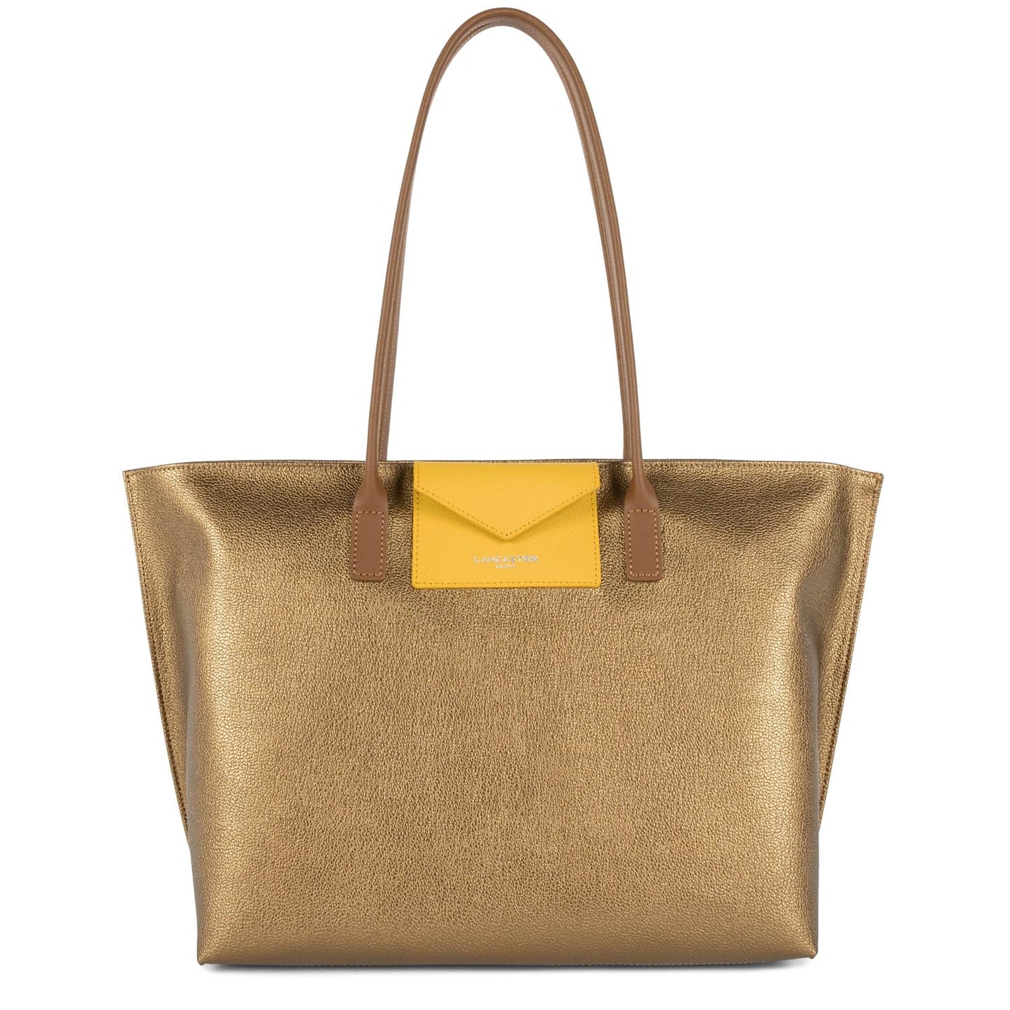 grand sac cabas épaule - maya #couleur_bronze-jaune-camel