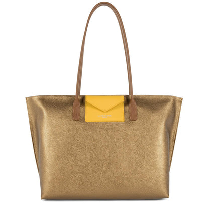 grand sac cabas épaule - maya #couleur_bronze-jaune-camel