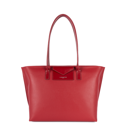 grand sac cabas épaule - maya #couleur_carmin