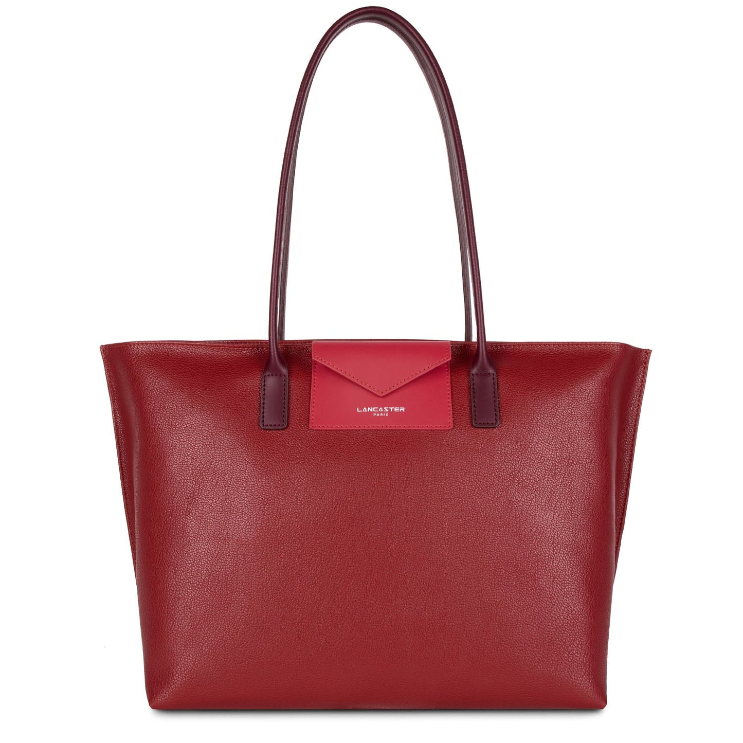 grand sac cabas épaule - maya #couleur_carmin-framboise-pourpre