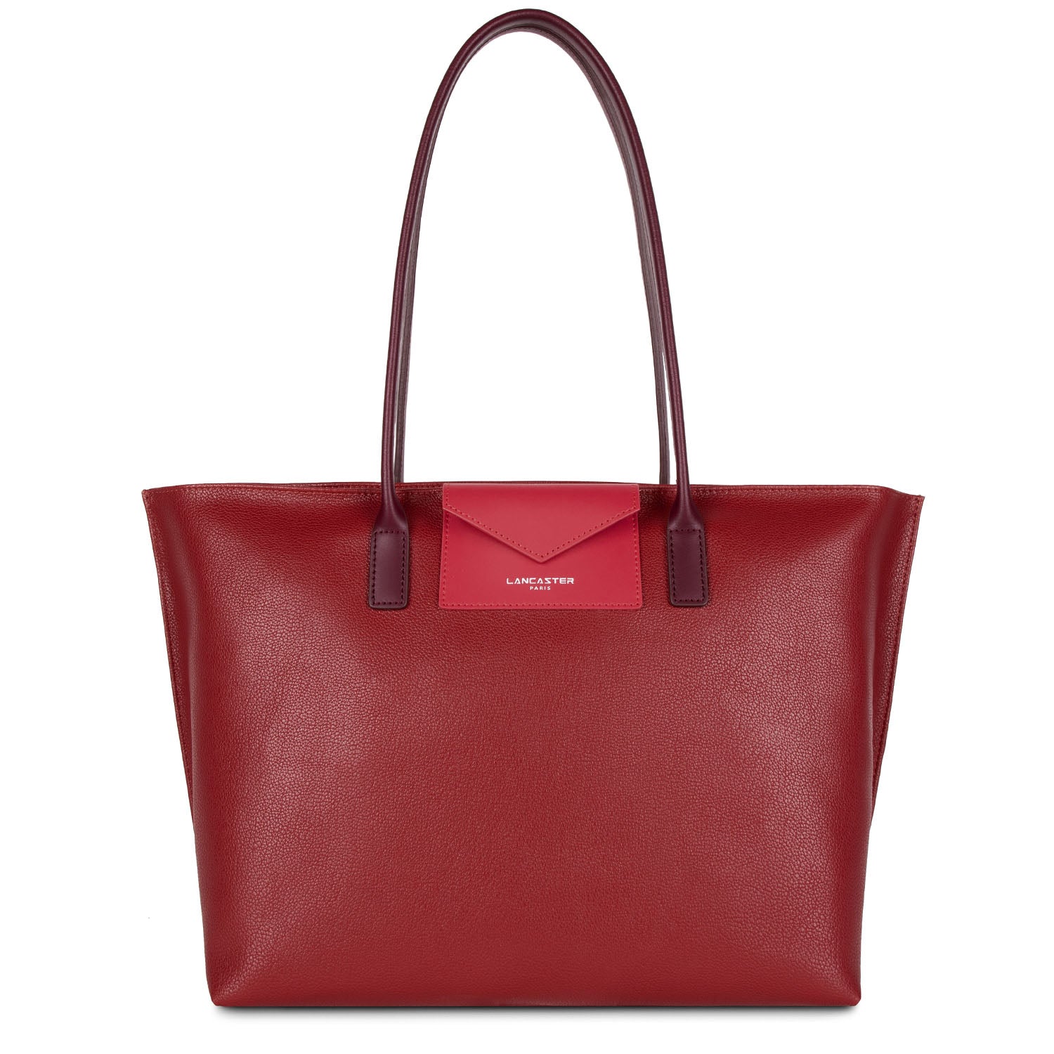 grand sac cabas épaule - maya #couleur_carmin-framboise-pourpre