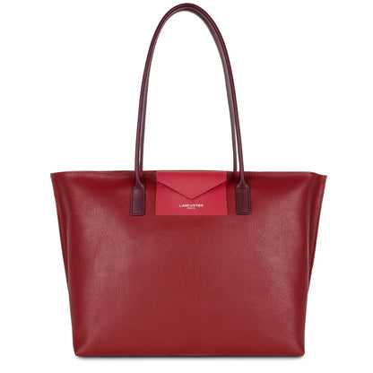grand sac cabas épaule - maya #couleur_carmin-framboise-pourpre