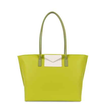 grand sac cabas épaule - maya #couleur_cleri-ecru-pistache