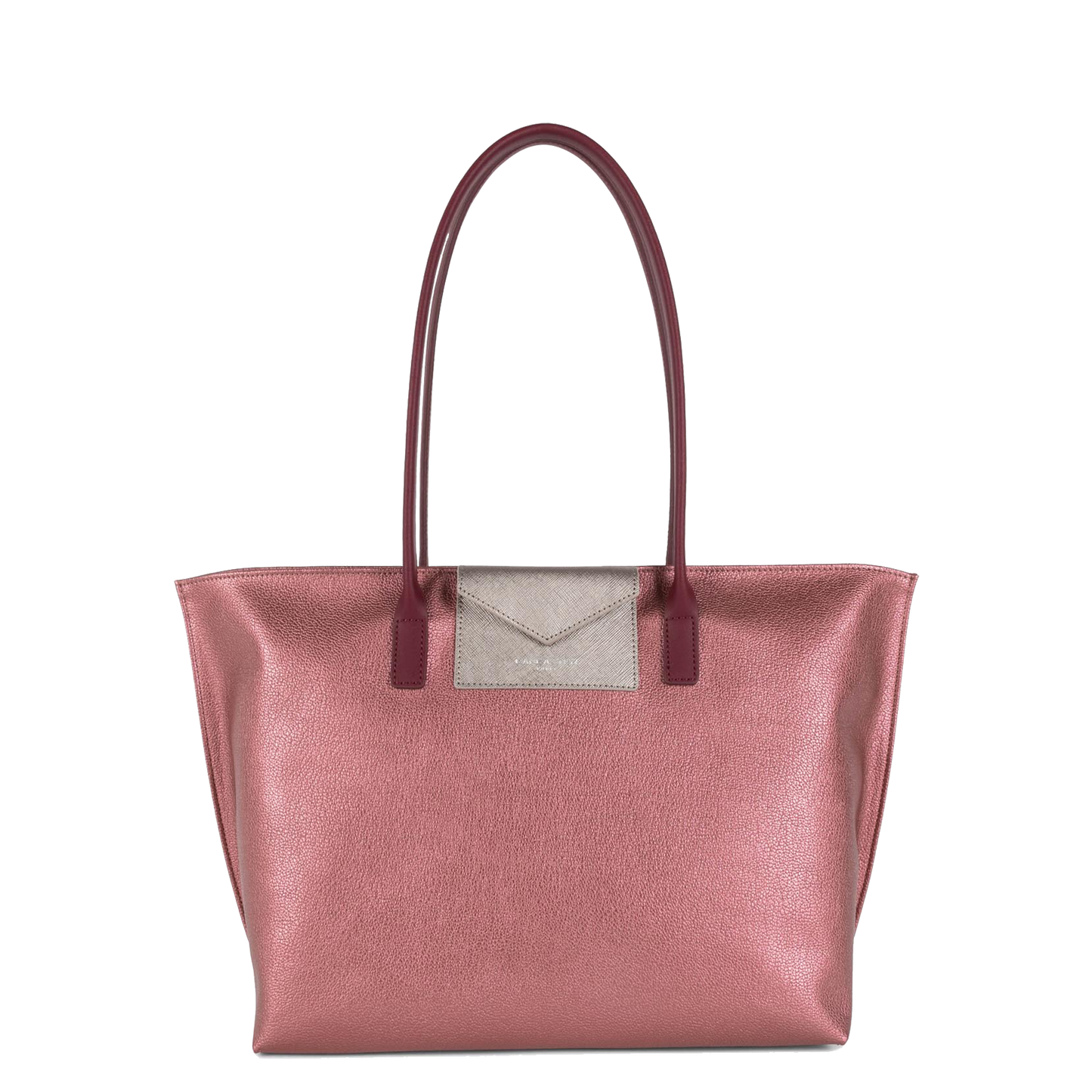grand sac cabas épaule - maya #couleur_grenat-or-rose-raisin