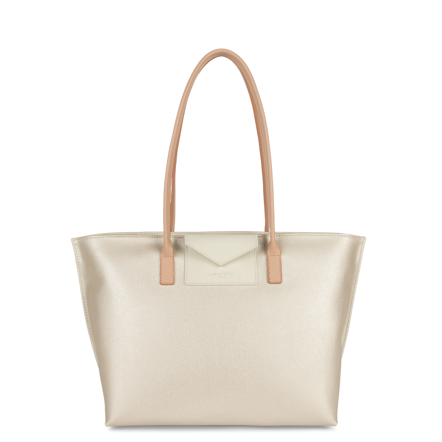 grand sac cabas épaule - maya #couleur_nacre-blanc-poudre