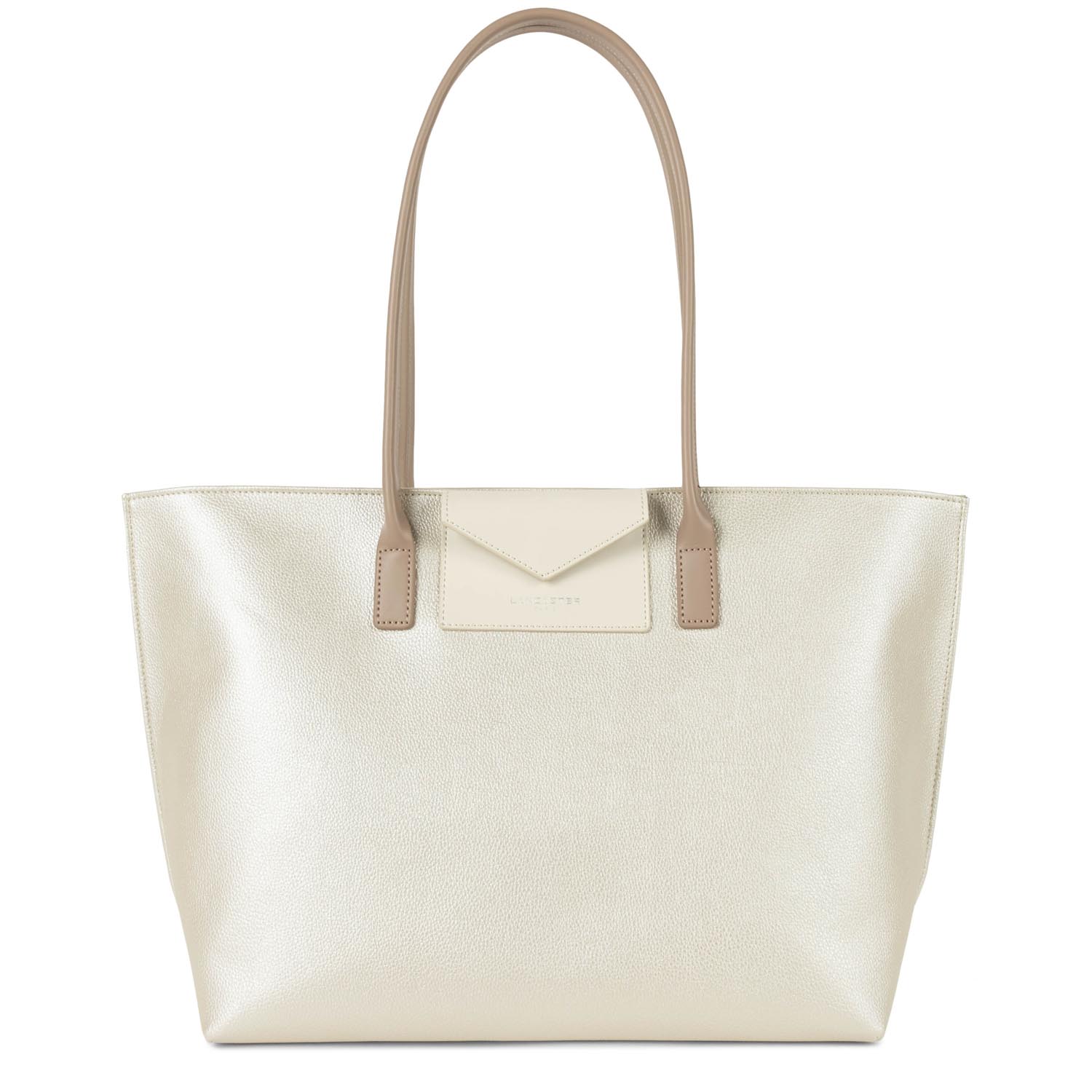 grand sac cabas épaule - maya #couleur_nacre-ecru-nude