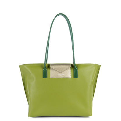 grand sac cabas épaule - maya #couleur_olive-fusil-vert-fonc