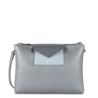 double pochette - maya #couleur_argent-bleu-cendre-gris