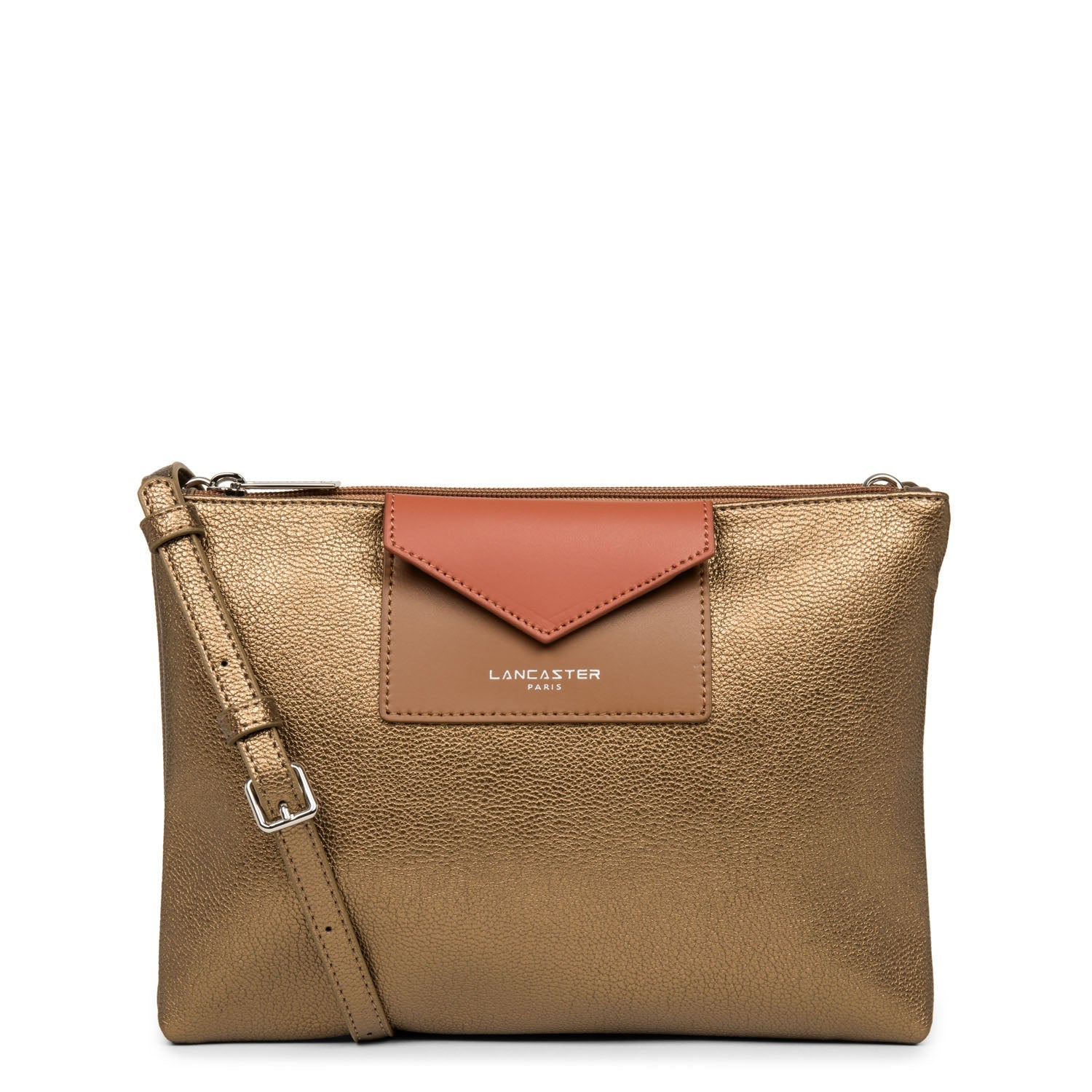 double pochette - maya #couleur_bronze-camel-potiron