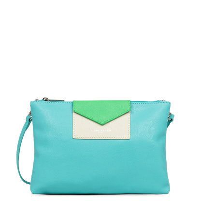 double pochette - maya #couleur_lagon-ivoire-vert-eco